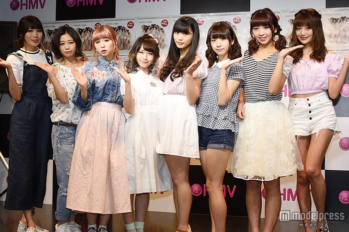 PASSPO☆(左から)藤本有紀美、森詩織、玉井杏奈、増井みお、根岸愛、槙田紗子、岩村捺未、安斉奈緒美