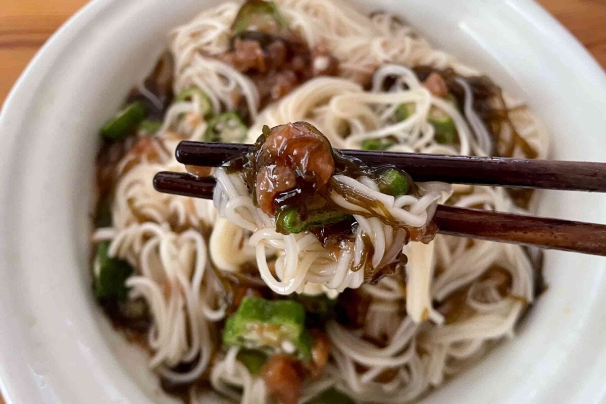 梅もずくそうめん