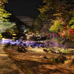 岩と湯煙が広がる公園内の最奥部には、草津温泉最大級を誇る西の河原露天風呂がある／提供画像
