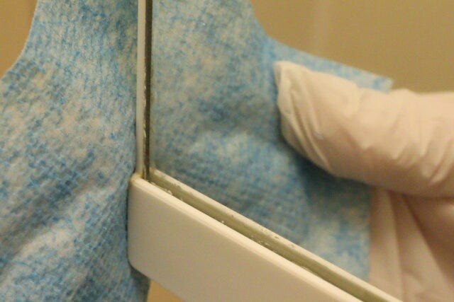 水だけでウロコも落ちる鏡シート（15枚）　鏡　使用前