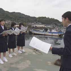 広島県・江田島市立三高中学校の合唱練習に （C）NHK