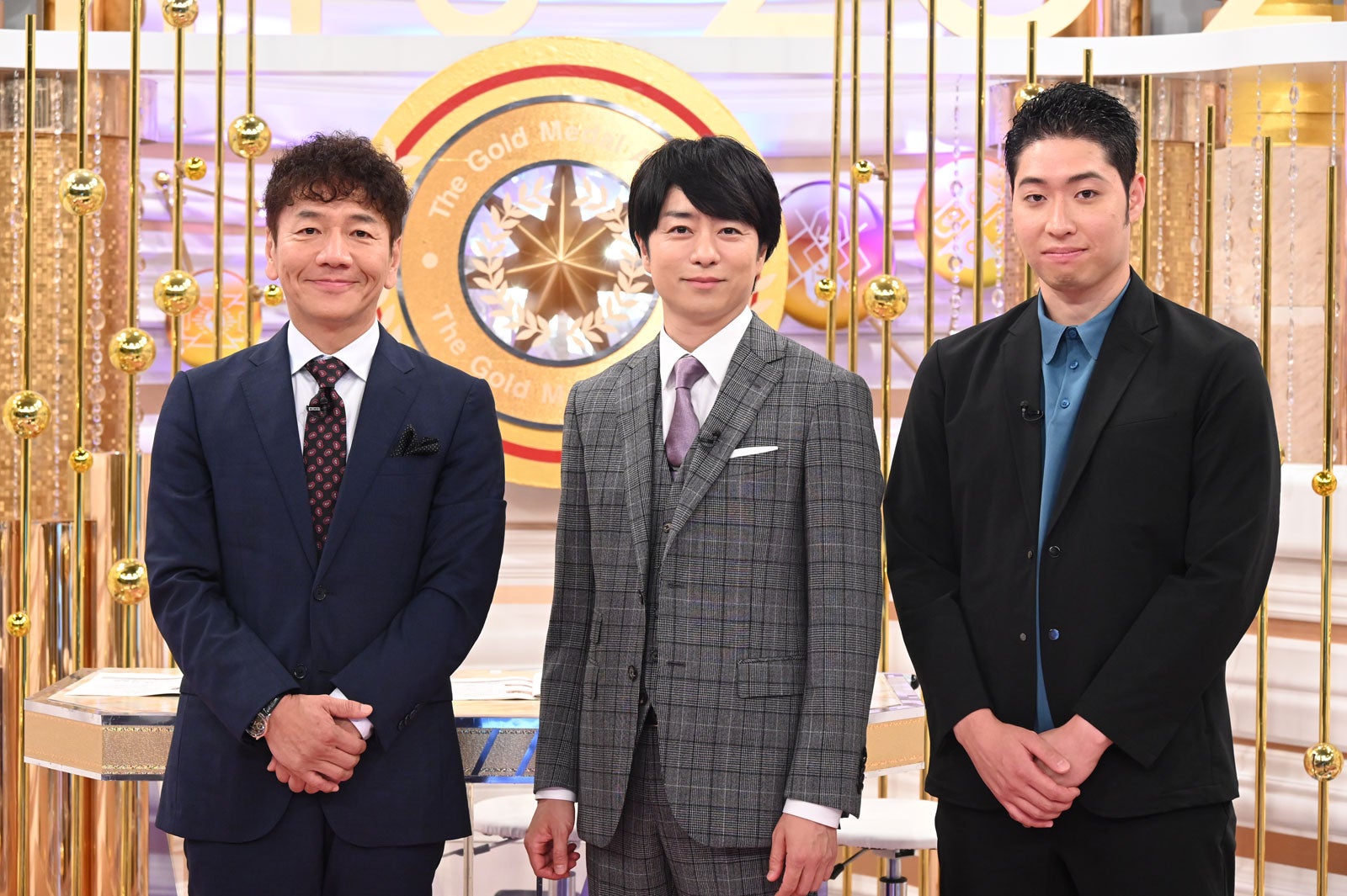 上田晋也、櫻井翔、萩野公介（C）日本テレビ
