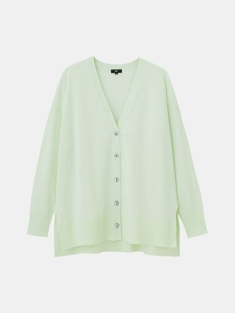 PLST コットンアセテートブレンドリラックスカーディガン PLSTのコットンアセテートブレンドリラックスカーディガン