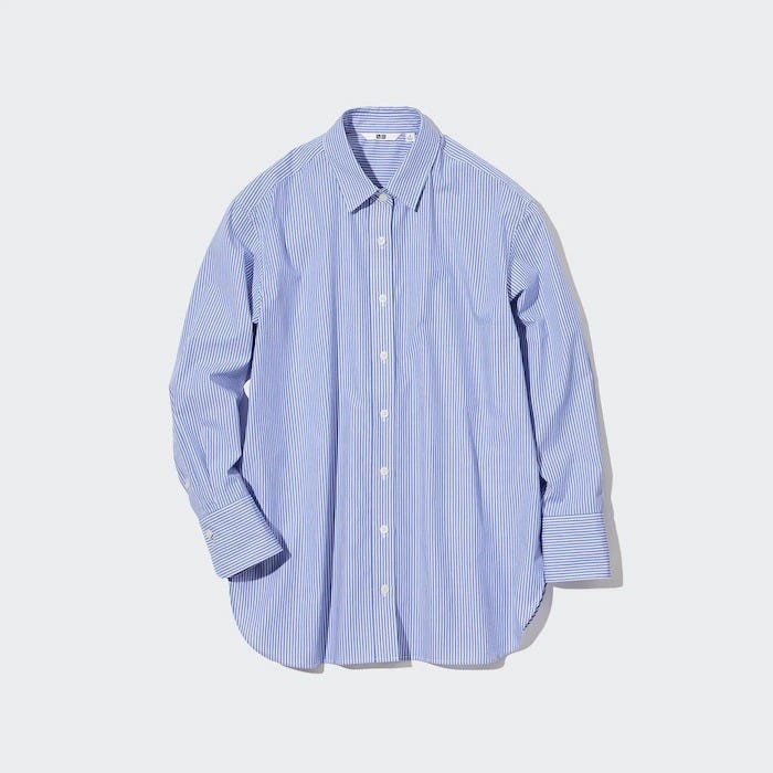 ユニクロ 値下げ トップス 2023 ユニクロ uniqlo レディース おすすめ オススメ コスパ 2023 トップス 値下げ セール コットンストライプシャツ ストライプシャツ シャツ