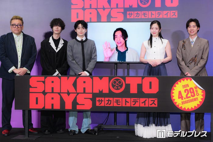 福田雄一監督、塩野瑛久、高橋文哉、目黒蓮、横田真悠、戸塚純貴(C)モデルプレス