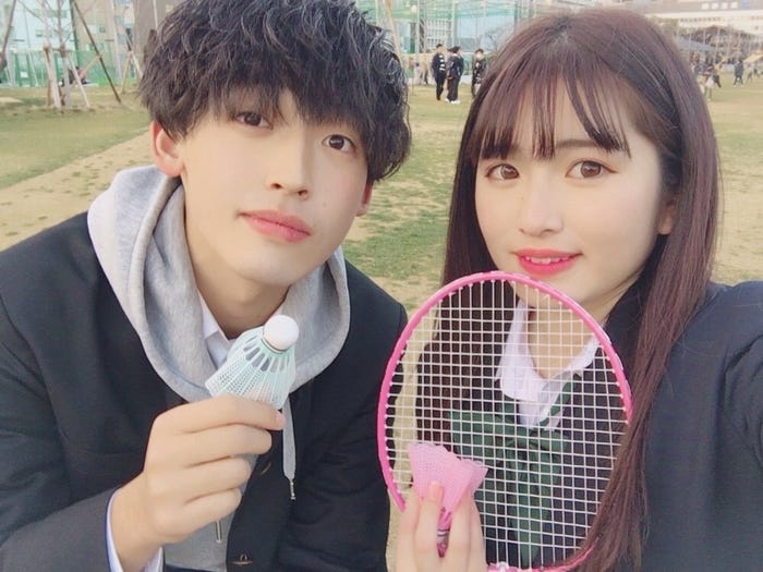 「恋ステ」参加当時のなのかじ(梶田冬磨&青木菜花)(提供写真)