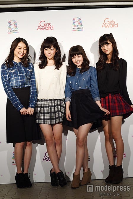 「non‐no」新専属モデル(左から:高田里穂、久慈暁子、遠藤新菜、鈴木優華)