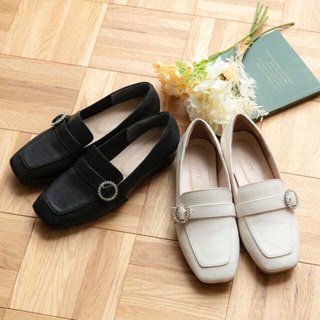 バックルローファー 2025冬しまむらコラボレディース高見えバックルローファー