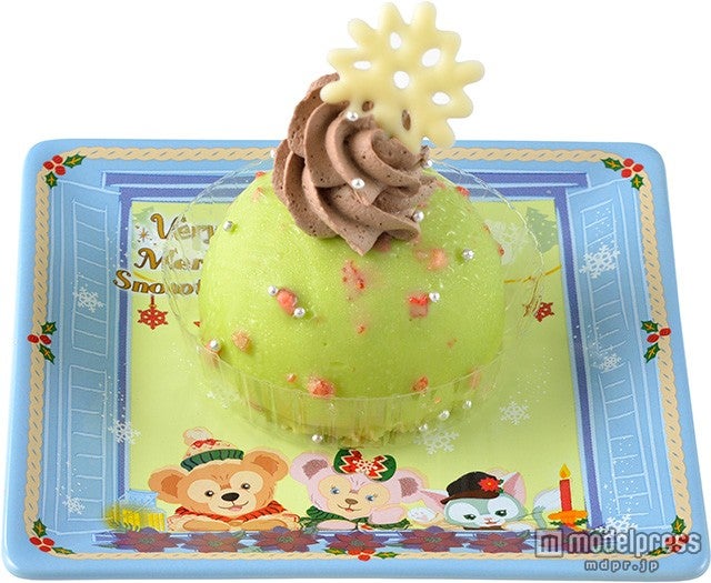 TDS：ホワイトチョコレートムースケーキ、スーベニアプレート付き（C）Disney