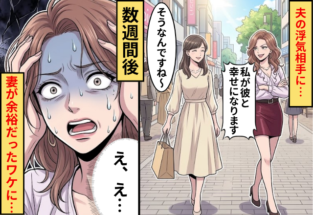 浮気女「私が彼と幸せになります」妻「そうなんですね～」数週間後⇒妻が“余裕”だったワケに、浮気女「え？え…？」