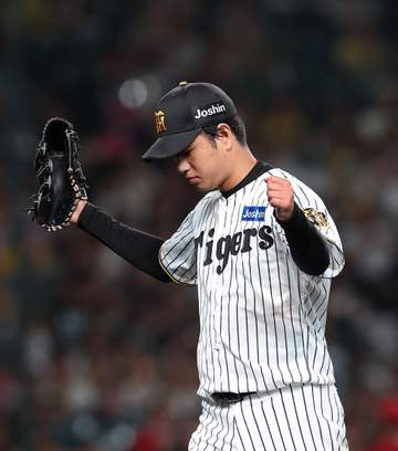 阪神 高橋遥人は七回途中で1死一、二塁としたところで降板 球数は111球 14勝目はお預けで木下にピンチを託す