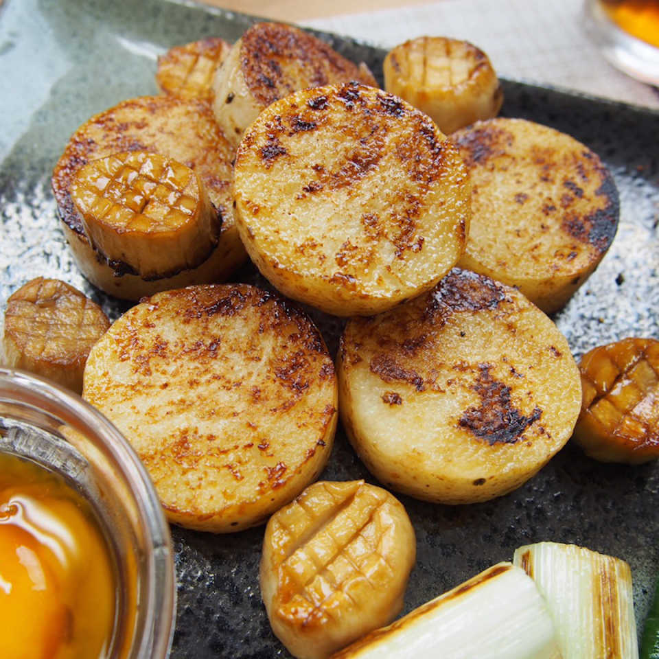 目からウロコ!皮ごと長芋ステーキとエリンギホタテ