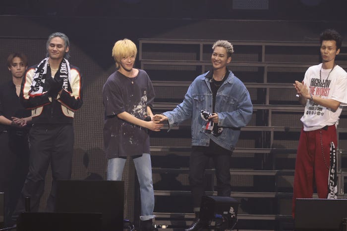 龍、中本悠太、三山凌輝、永沼伊久也「HiGH&LOW THE WORST X」PREMIUM LIVE SHOW(C)2022「HiGH&LOW THE WORST X」製作委員会(C)高橋ヒロシ(秋田書店)HI-AX