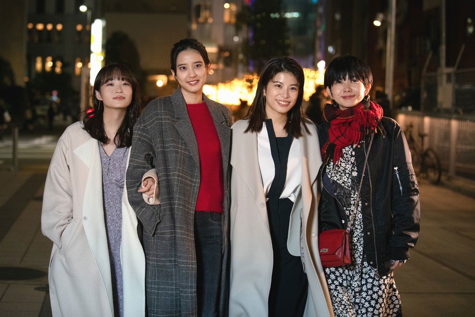 佐藤玲、山崎紘菜、さとうほなみ、石橋菜津美（C）AbemaTV, Inc.