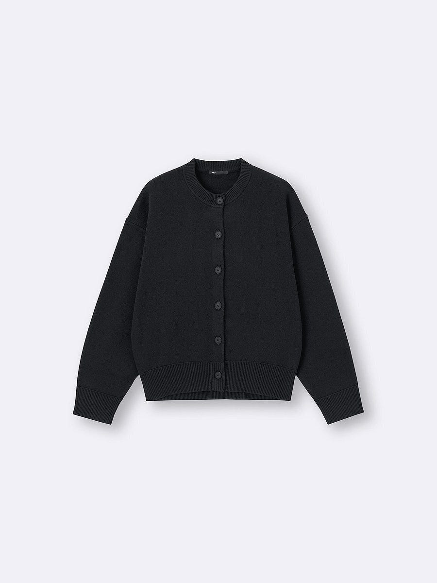 GUのスウェットライクニットドルマンスリーブカーディガン