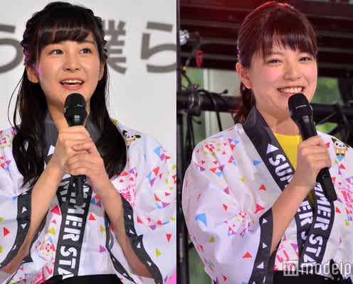 テレ朝“新人”林美桜アナ&三谷紬アナ、公の場で初仕事 「夏祭り」PRに会場声援