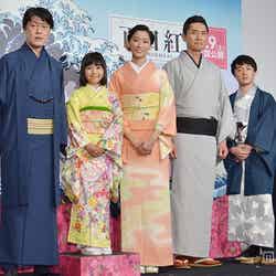 「百日紅　Miss HOKUSAI」（左から）原恵一監督、清水詩音、杏、松重豊、濱田岳（C）モデルプレス