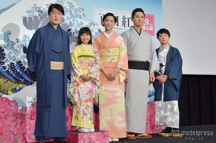 「百日紅 Miss HOKUSAI」(左から)原恵一監督、清水詩音、杏、松重豊、濱田岳(C)モデルプレス