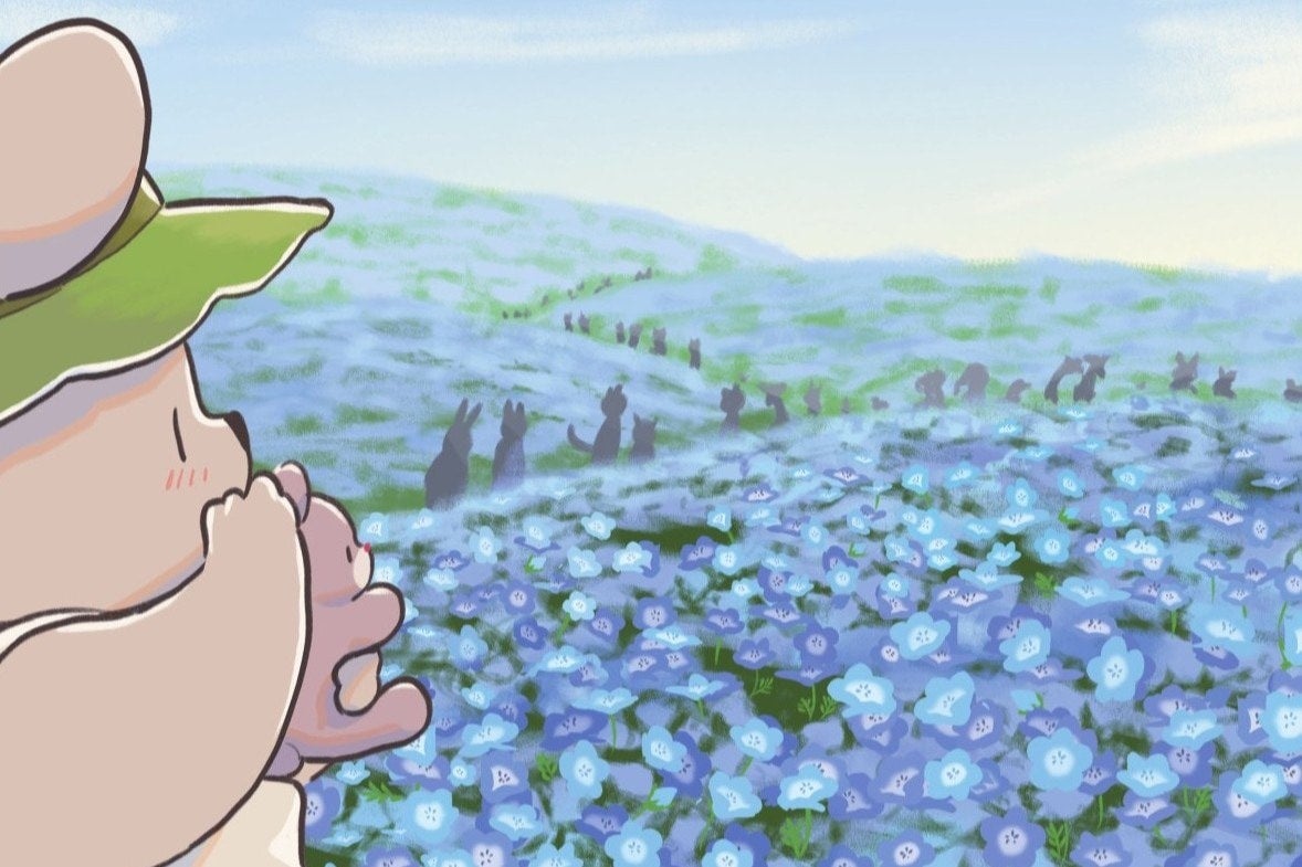 一面に広がる空色のお花畑へ！ 相棒とのおでかけを満喫するコアラ【コアラ絵日記4 #7】