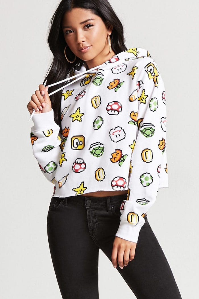 キャラクタークロップパーカー着用(C)1990 Nintendo(C)1991 Nintendo(C)1992 Nintendo(C)1994 Nintendo-SUPER FAMICON is a trademark of Nintendo.