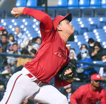 広島・岡本駿 4回パーフェクト好投 開幕ローテへインパクト テンポ良し外野に飛んだの1球のみ