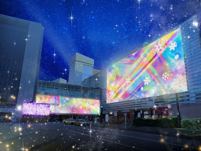 ヨコハマイルミネーション2022「Snow Flower」~夜空にきらめく 雪の華~ イメージ(画像提供)