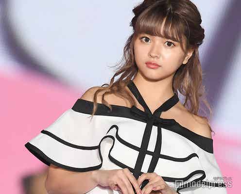 「Popteen」なちょす、肩出しミニドレスでほっそり美脚際立つ<関コレ2019S/S>