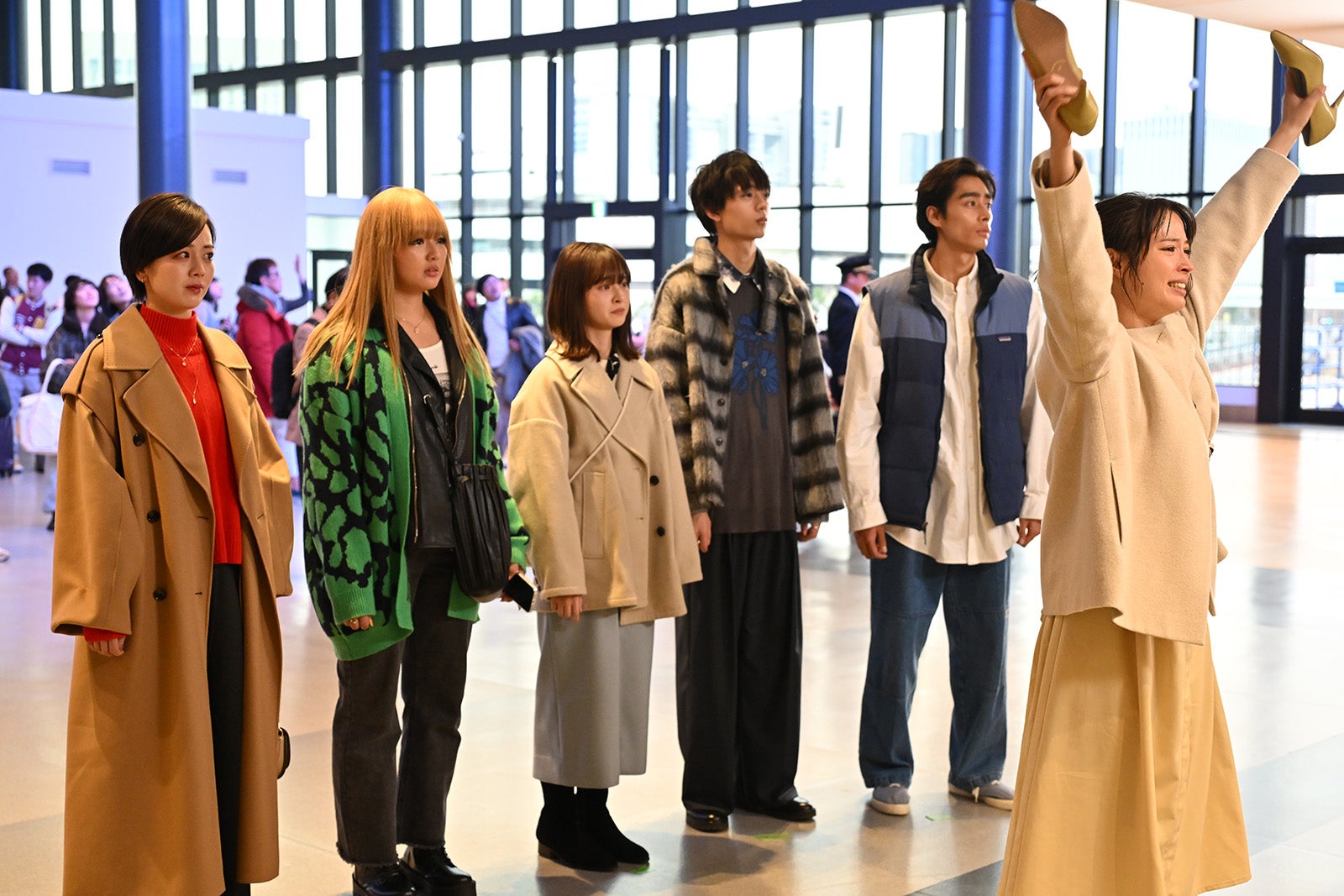 伊原六花、箭内夢菜、飯沼愛、水沢林太郎、濱尾ノリタカ、広瀬アリス「マイ・セカンド・アオハル」第9話より（C）TBS