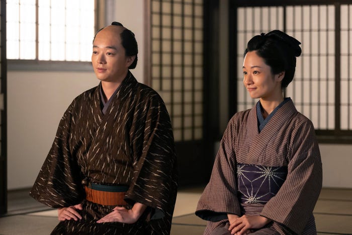 染谷将太、藤間爽子「べらぼう~蔦重栄華乃夢噺~」第35話(C)NHK