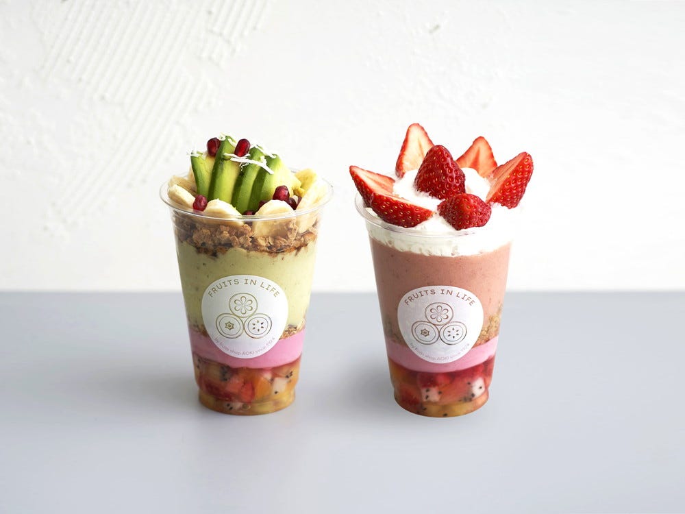 「フルーツインライフ」東京ミッドタウンに、たっぷりの果物をスムージーやパフェで
