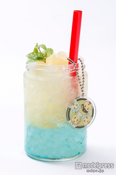 復活！たっぷり梨汁ブシャーソーダ！！（アクリルキーホルダーつき）￥980（C）ふなっしー