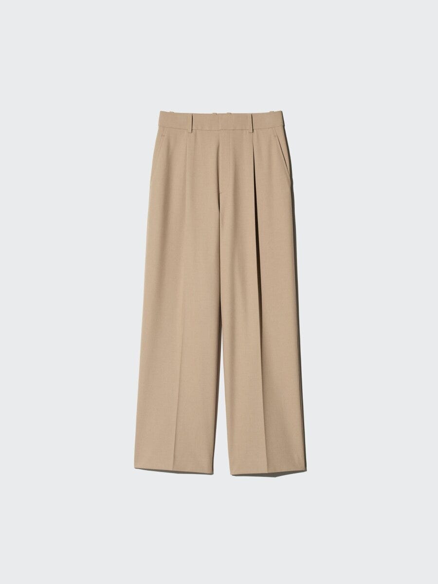 2026ユニクロ春大人女性おすすめタックワイドパンツ