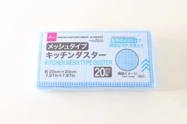 ダイソー　キッチンメッシュタイプダスター（20枚）　パッケージ