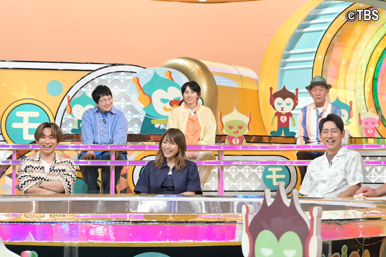 （上段左上から時計回りに）近藤春菜、箕輪はるか、笹野高史、小泉孝太郎、川口春奈、EXILE NAOTO（C）TBS