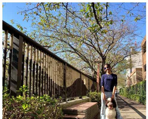 木村拓哉の次女・Koki,(コウキ)、愛犬と散歩「絵になる」「外国みたい」と反響 脚の長さにも注目集まる