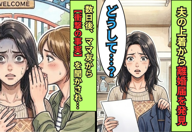 夫のポケットから”離婚届”を発見！？数日後「もしかして…」ママ友から【衝撃の事実】を聞かされた話