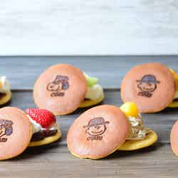 スヌーピー 黒糖わらび 350円、スヌーピー あんバター 350円、スヌーピー フルーツ生どら焼き 数種類 350円~500円各税込(提供画像)