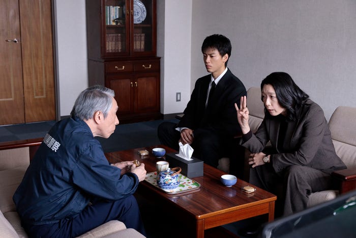 段田安則、竹内涼真、江口のりこ「再会~Silent Truth~」最終話(C)テレビ朝日