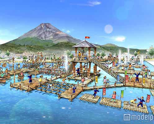 富士山2合目の遊園地「ぐりんぱ」に巨大水上アスレチックが誕生