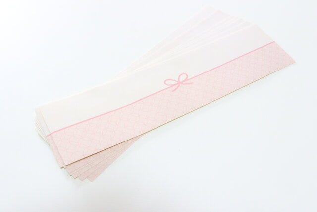 ラッピングシール（35、のし、ピンク）