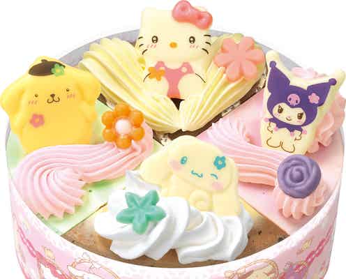 【サーティワン新作メニュー】「サンリオキャラクターズ パレット4」ハローキティやクロミ×花いっぱいのキュートなアイスケーキ