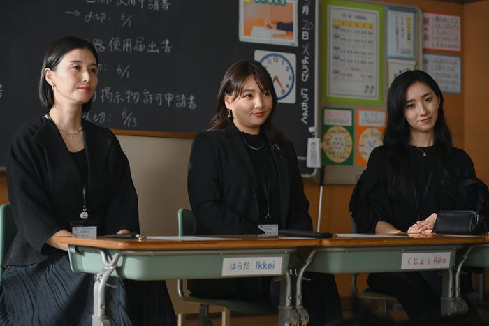 橋本マナミ、野呂佳代、中田クルミ「フェイクマミー」第4話(C)TBS