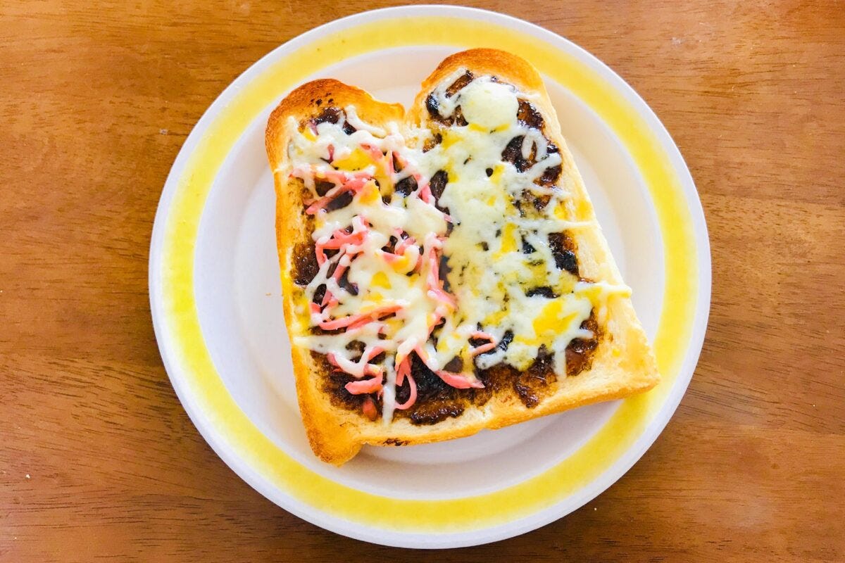 佃煮チーズトースト