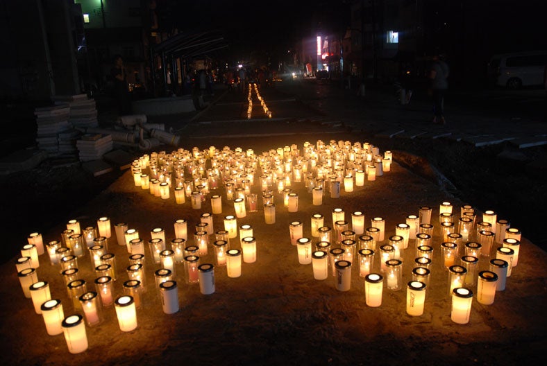 釜石キャンドルナイトの様子