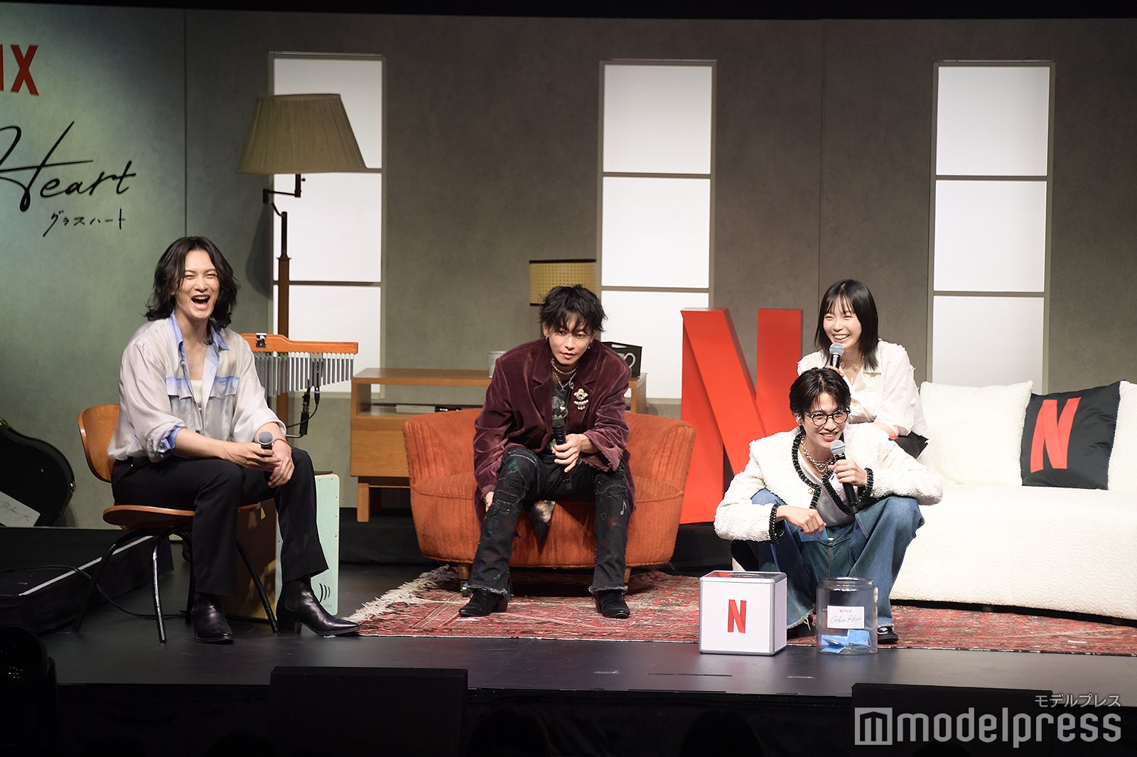 ずっと楽しそうなTENBLANK（左から）町田啓太、佐藤健、志尊淳、宮崎優（C）モデルプレス