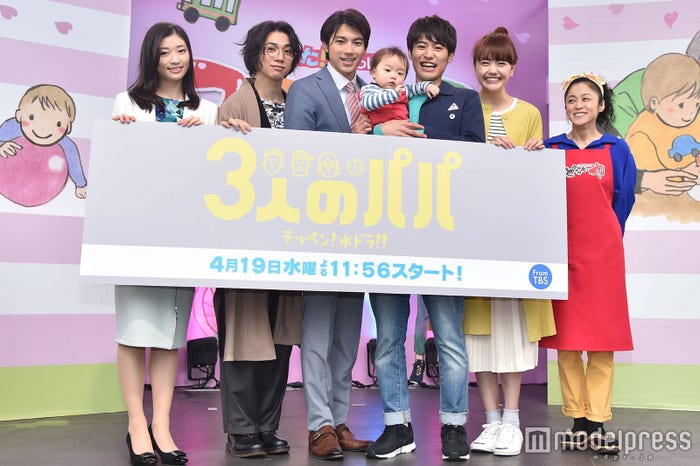 (左から)相楽樹、三津谷亮、山田裕貴、石塚錬ちゃん、堀井新太、松井愛莉、濱田マリ(C)モデルプレス