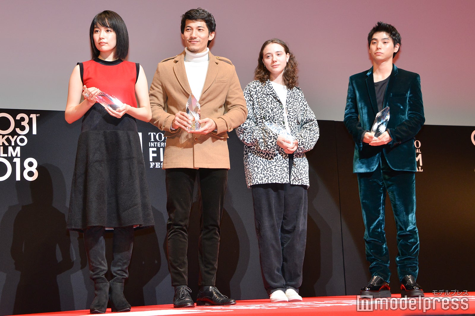 木竜麻生、リエン・ビン・ファット、カレル・トレンブレイ、村上虹郎 （C）モデルプレス