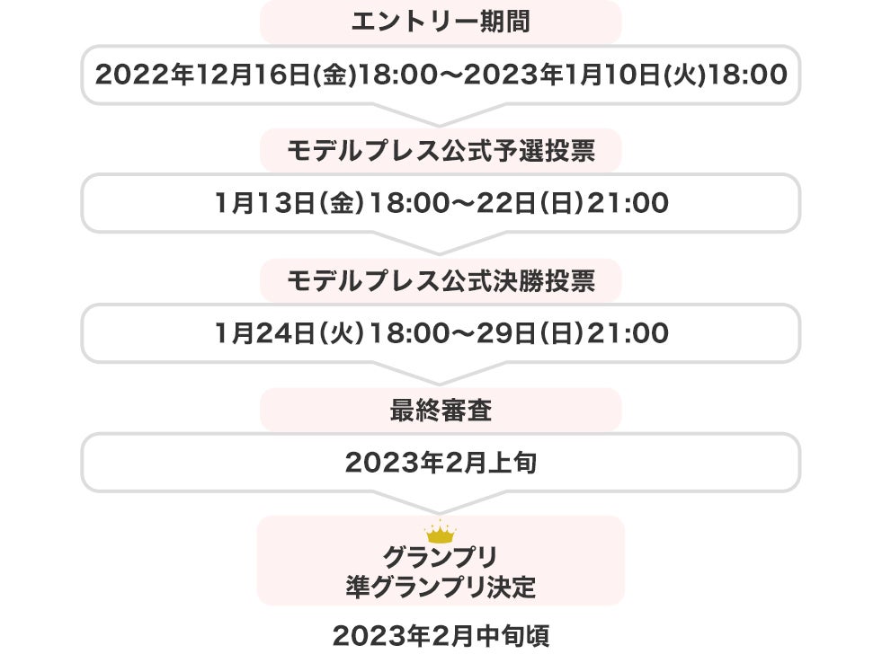 「ミスモデルプレス・ミスターモデルプレス グランプリFINAL SHEINモデルオーディション」スケジュール（C）モデルプレス