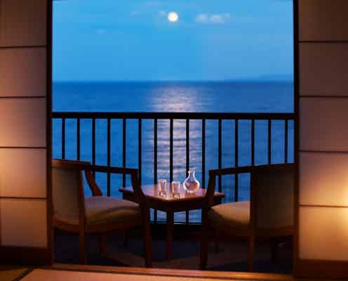 月見風呂で願いが叶う?神秘的な「ムーンロード」が楽しめる温泉宿3選