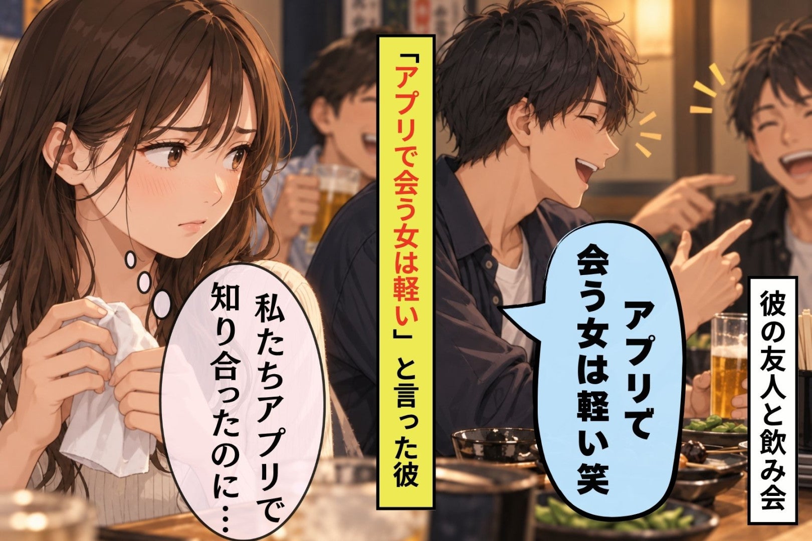 「マッチングで会う女は軽い」と言った彼が、その場で私を見た話